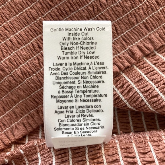 NATION LTD Della Smocked Puff Sleeve Top Kitten Heel Pink - Picture 12 of 12